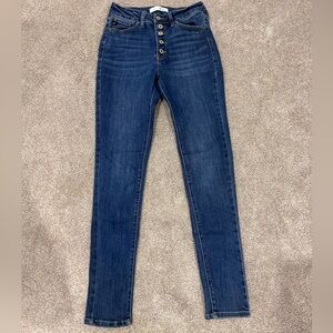 KanCan curvy size 27 skinny Women's Blue High-Waisted Jeans